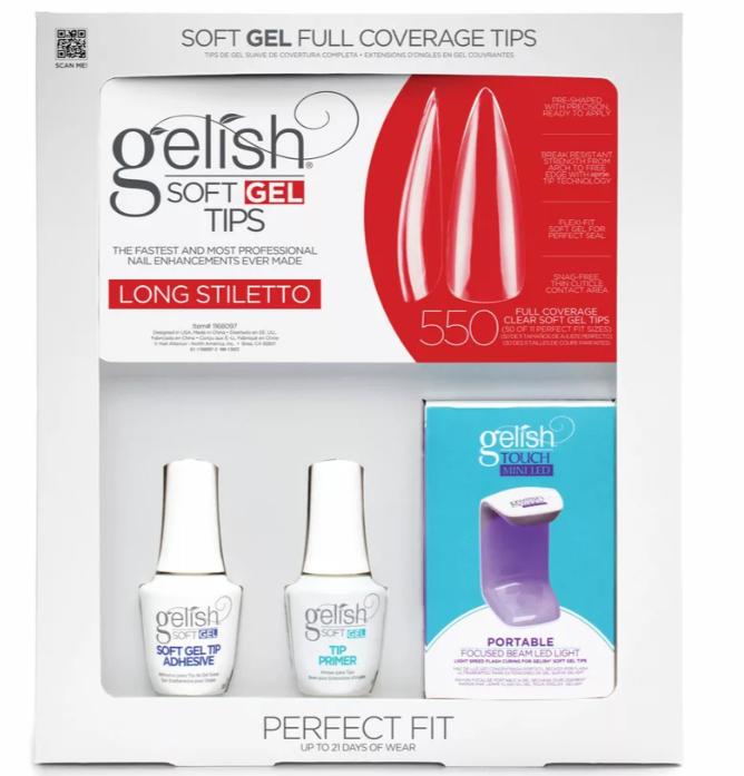 Gelish Soft Gel Kit Long Stiletto (550CT)
