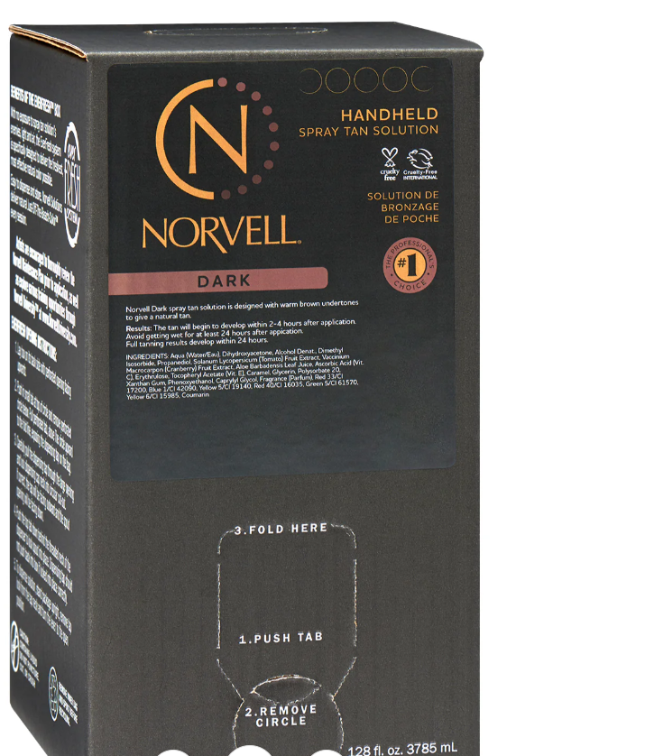Norvell Professional Handheld Spray Tan Solution, Dark