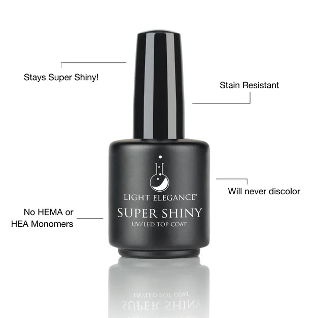 Super Shiny UV/LED Top Coat, 15 ml
