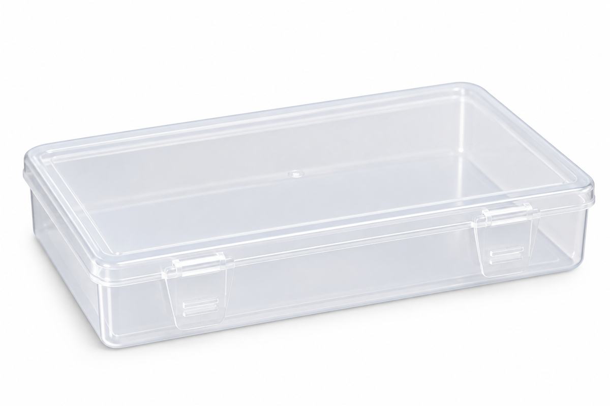 Clear Plastic Storage Box with Snap Lid