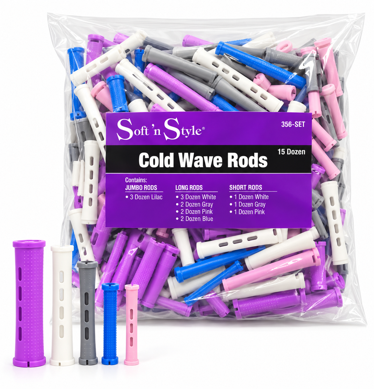 Soft N style Concave Cold Wave Rod Set