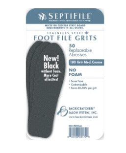 Backscratchers SeptiFile foot File Black 180 Grit (50 Count)