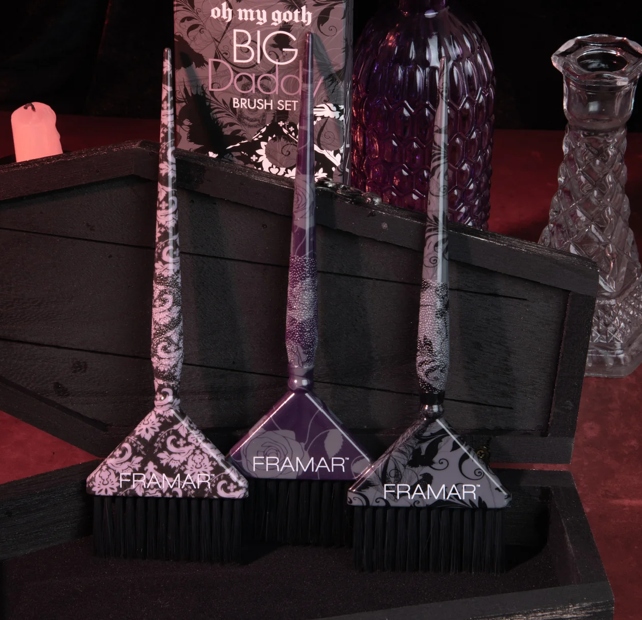 discontinued Framar-Big Daddy Brush Set Oh My Goth