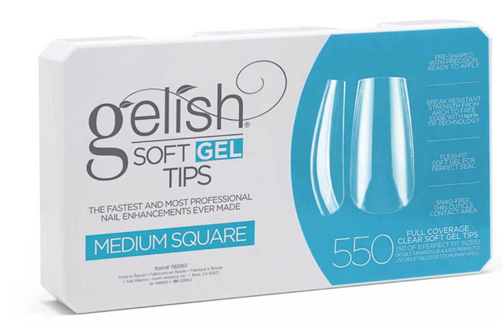 Gelish Soft Gel Tips (Medium Square)
