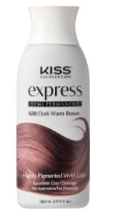 KISS EXPRESS SEMI-PERMANENT HAIR COLOR-DARK WARM BROWN