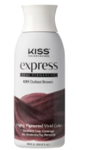 KISS EXPRESS SEMI-PERMANENT HAIR COLOR – DARKEST BROWN