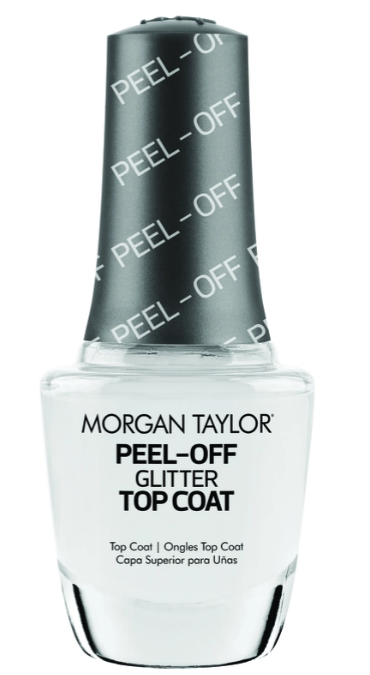 Morgan Taylor Peel-Off Glitter Top Coat, 15mL