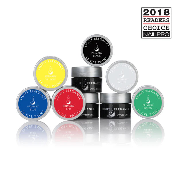 Light Elegance Primary LE Gel Paint Kit :: Contains six Primary LE Gel Paints