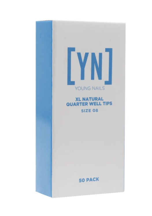 XL Natural Quarter Well Nail Tips 50 PK, Size 06