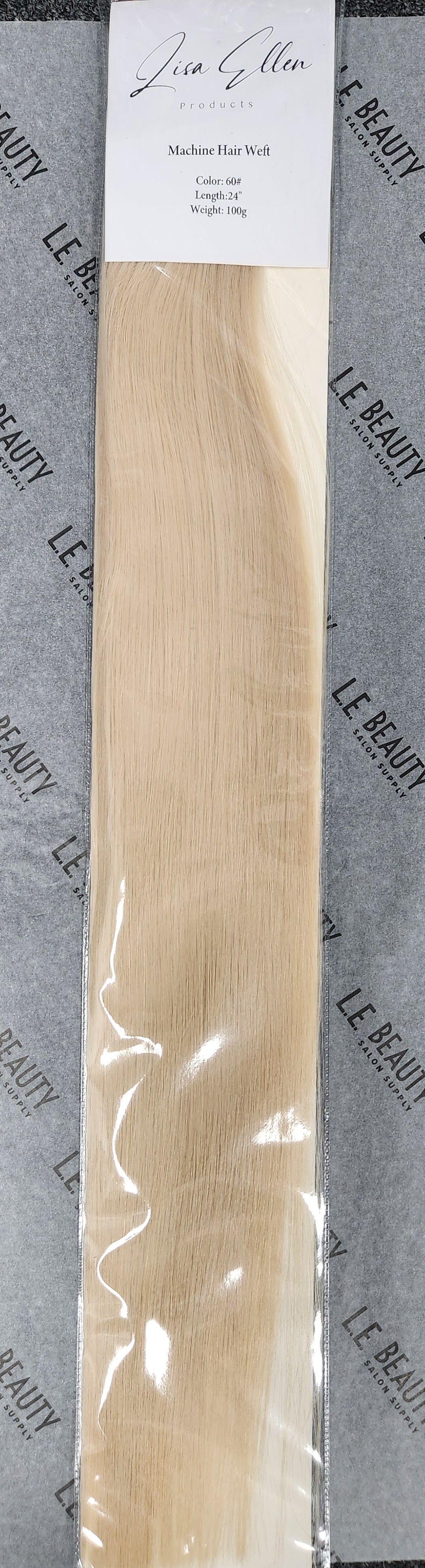 Lisa Ellen 24 inch Weft Hair Extension #60 Platinum Blonde