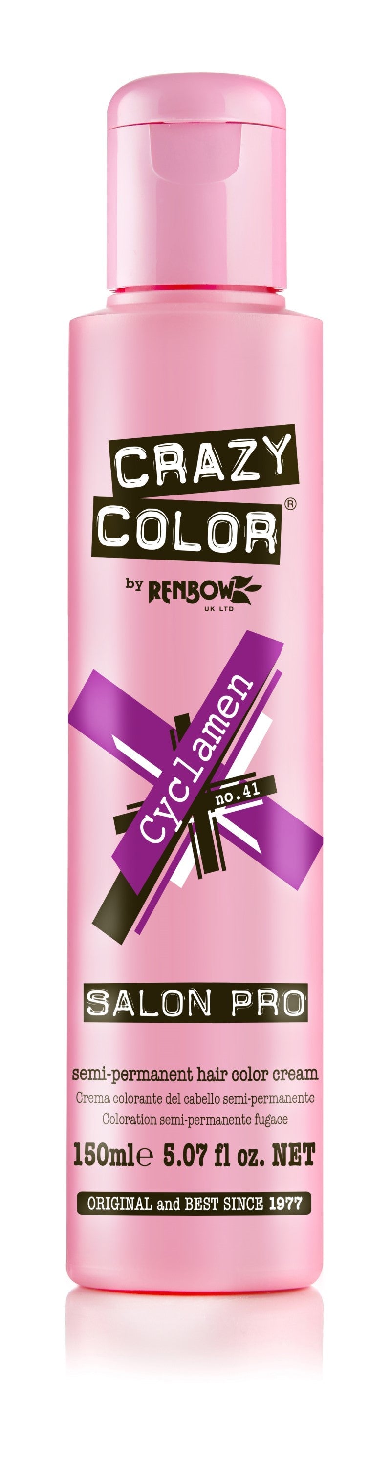 Crazy Color Semi-Permanent Hair Color Cream - Cyclamen No. 41 (150ml)