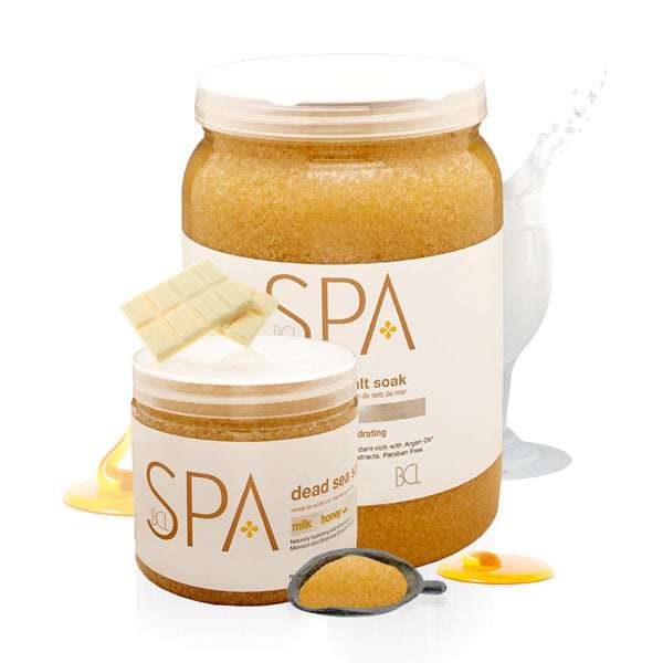Spa accessories - sea salt, brush, powder, effervescent bath