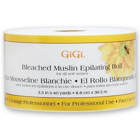Gigi Rolled Bleached Muslin 3.5 inch x 40 yards