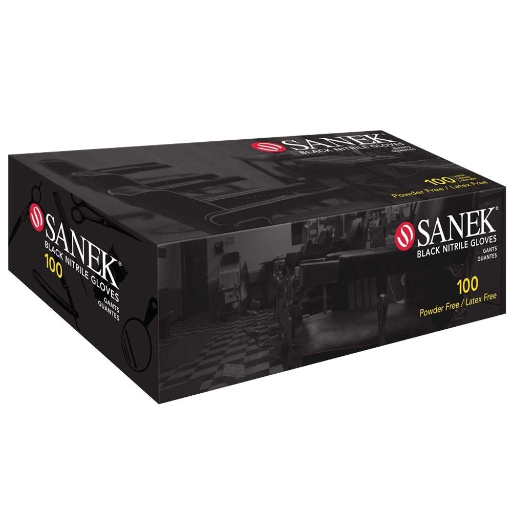 Sanek Nitrile Black Powder Free Gloves (100/Box)