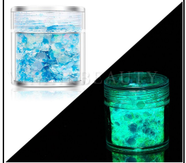 L.E. Beauty Chunky Nail Glitter 10g Bottle GLOW IN THE DARK!!!
