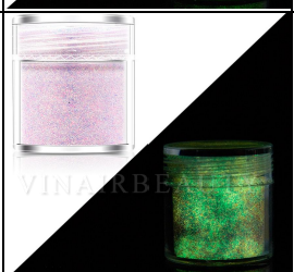 L.E. Beauty Fine Nail Glitter 10g Bottle GLOW IN THE DARK!!