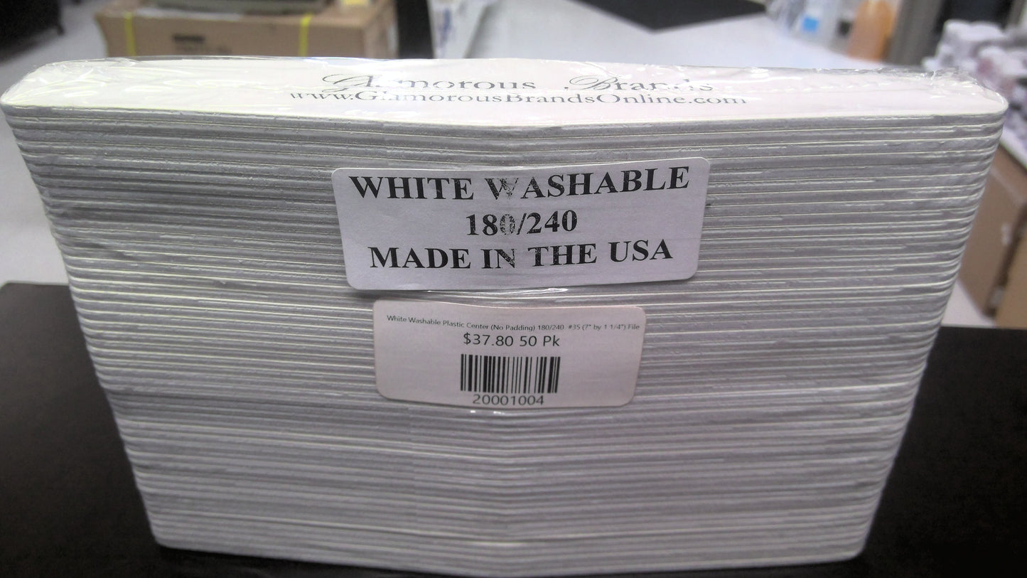 White Washable Plastic Center (No padding) 180/240 - 50 Pack