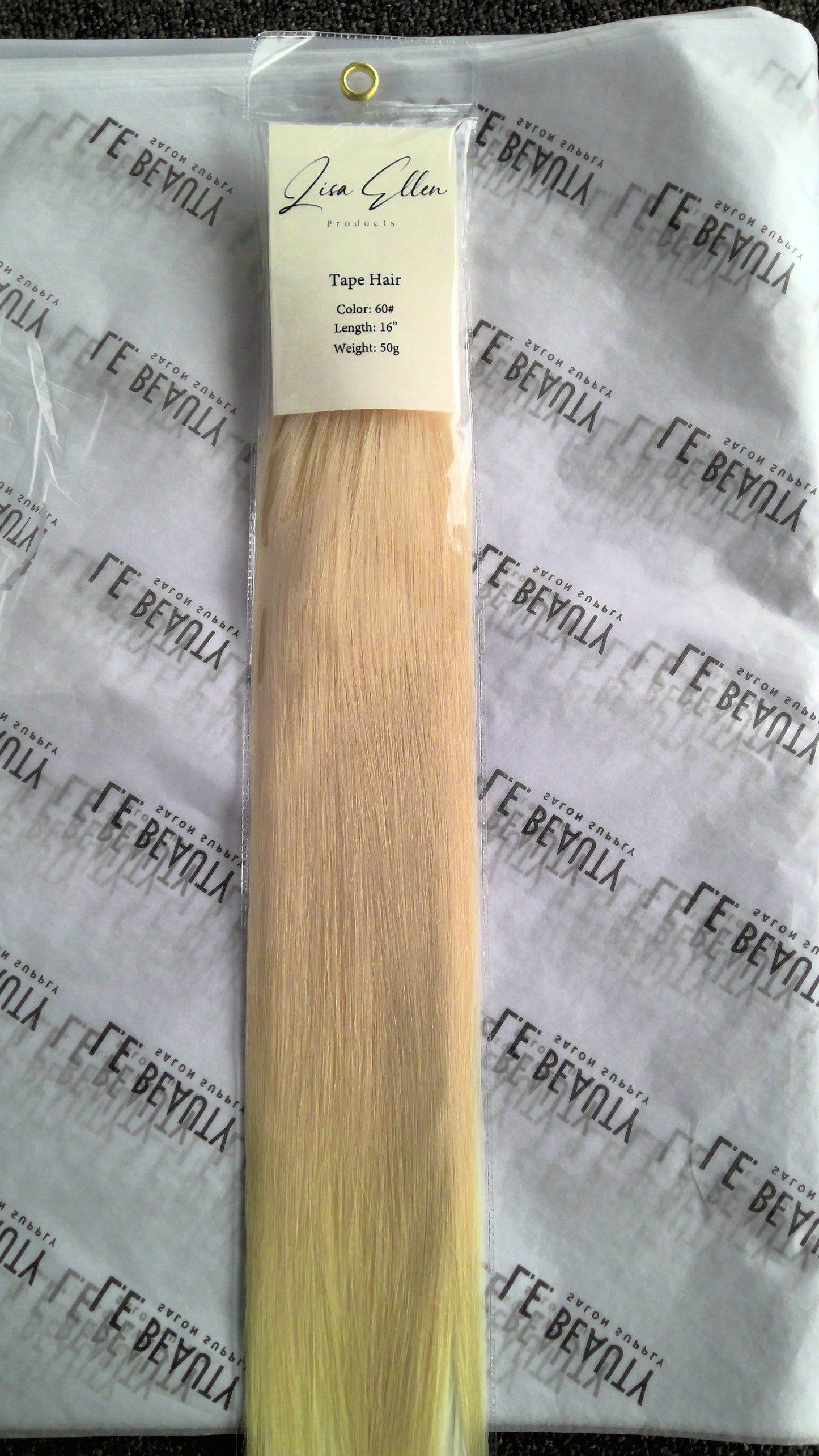 Lisa Ellen 16 " Tape-In Straight Hair Extensions, Color #60