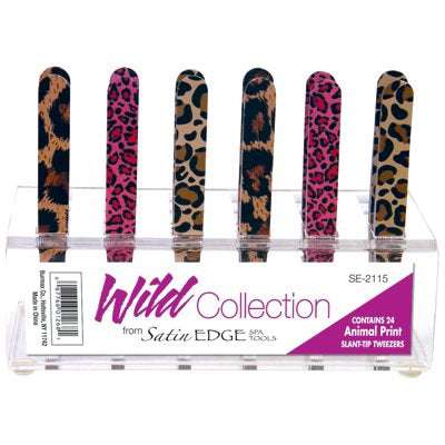 Satin Edge Wild Collection Tweezers-multi leopard/animal print