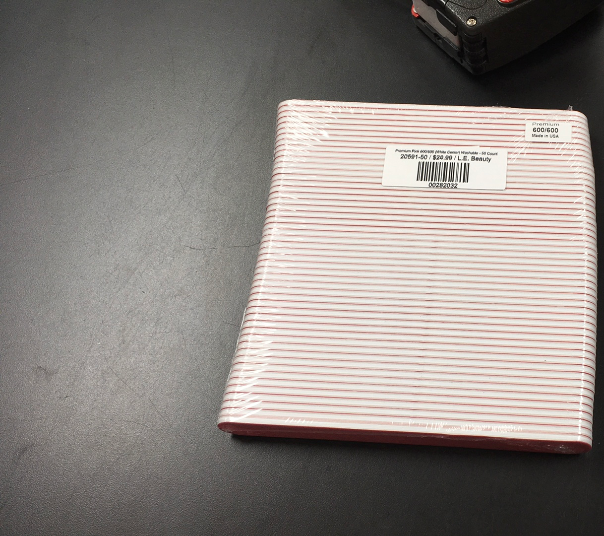 Premium Pink File 600/600 (White Center) Washable - 50 Count