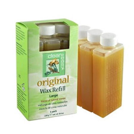 Clean + Easy Original Large Leg Wax Refills, 3 Count