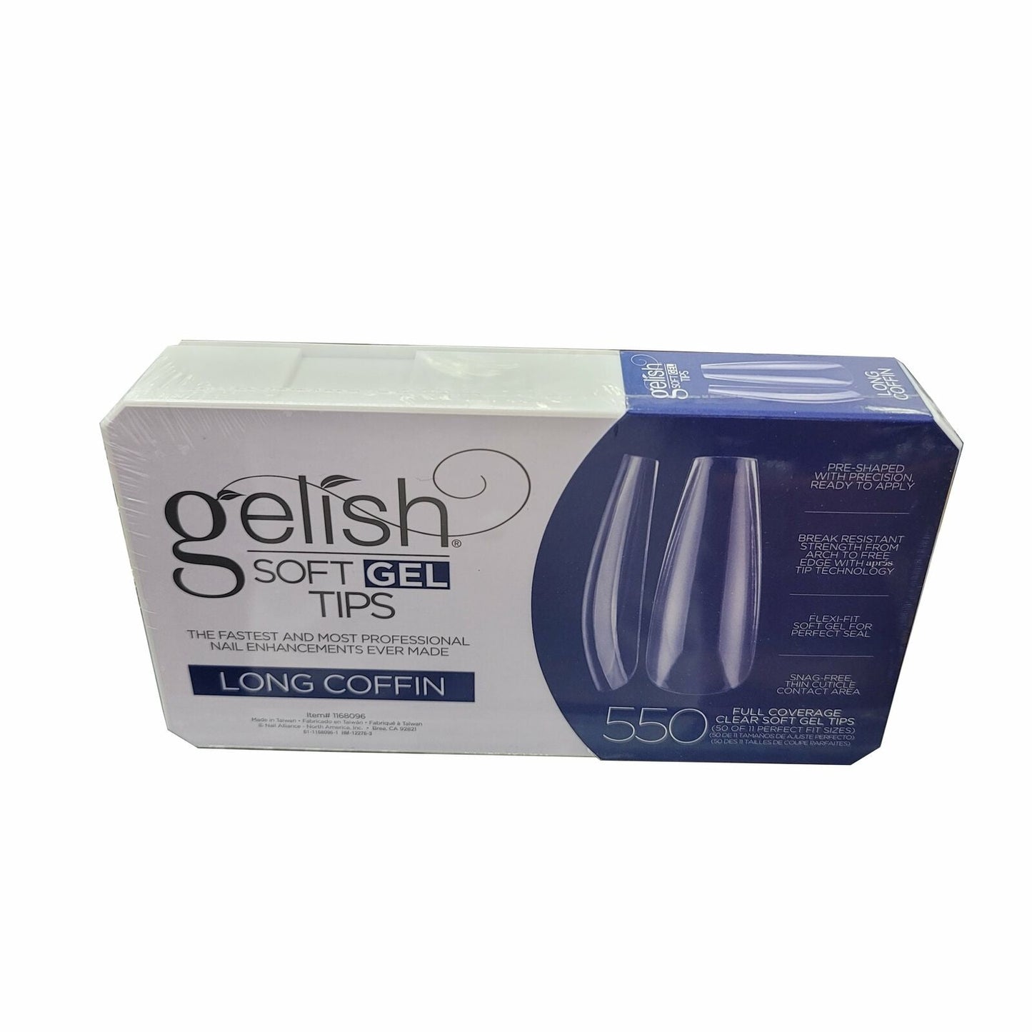 Gelish Soft Gel Tips (Long Coffin)