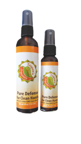 PURE Defense for Clean Hands: 62% non-GMO Cane Alcohol & Colloidal Silver