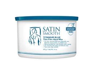 Satin Smooth Titanium Blue Thin Film Hard Wax (14 Oz)