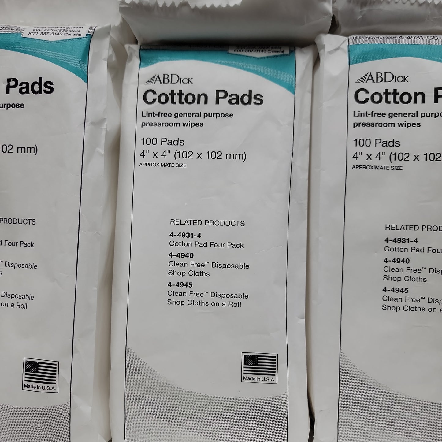 ABDick Cotton Pads 4 x 4 Discontinued