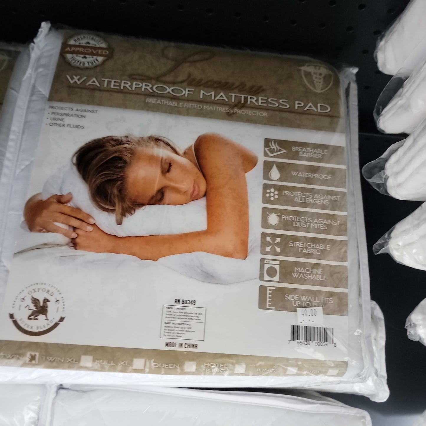 Luxury Waterproof Mattress Pad (twin size)