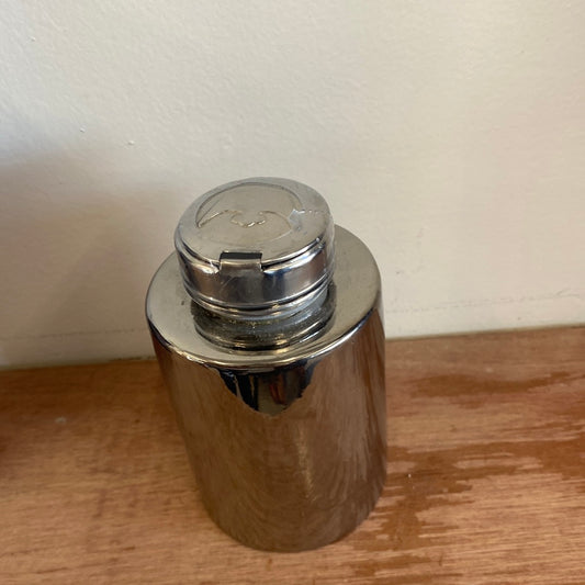 Porcelain Liquid Pump Bottle, 6 oz (Silver)