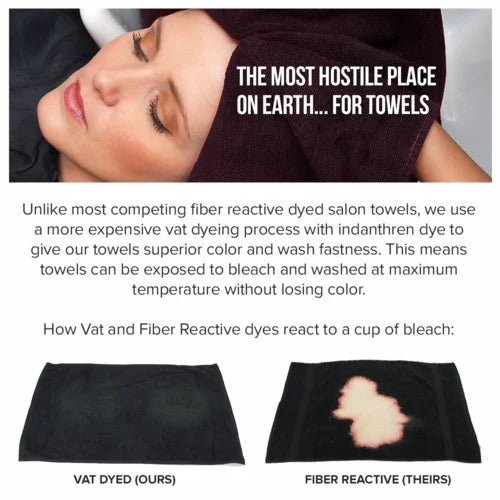 Hospeco Bleach Safe Salon Towels, 16"x28", 12/pk