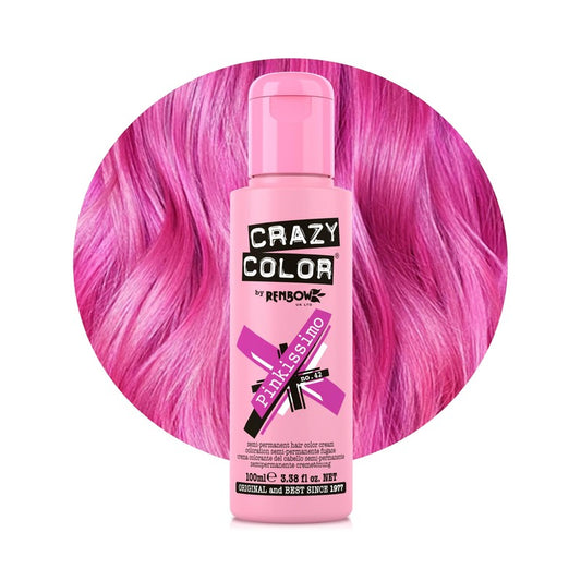 Crazy Color Semi-Permanent Hair Color Cream 42 Pinkissimo 100ml (3.38floz)