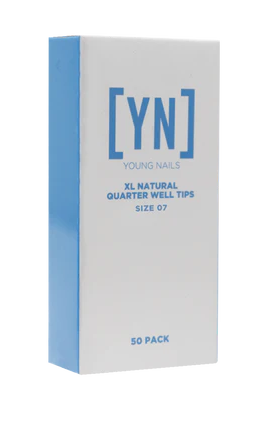 Young Nails Natural Tips 50-Pack Refill #7 Quarter Well