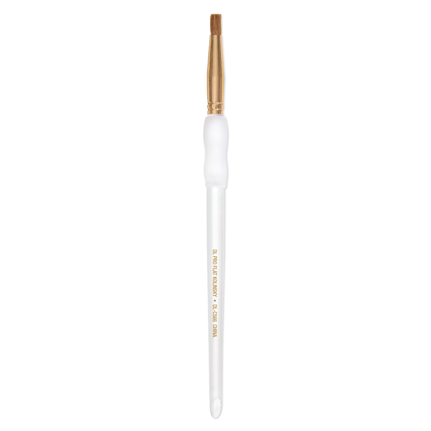 Flat Sable Gel Brush with Gel Grip Handle