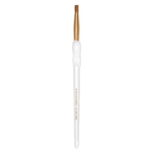 Flat Sable Gel Brush with Gel Grip Handle