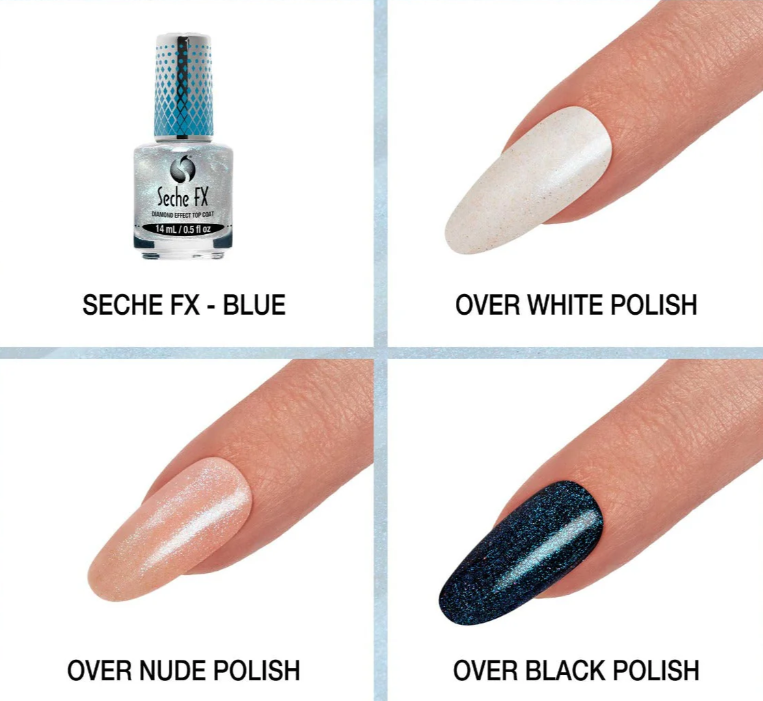 Seche FX Diamond Effect Top Coat - Blue