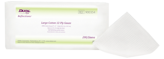 Dukal Non-Sterile Cotton Gauze 4" x 4" 200/BG, 10 BG/CS