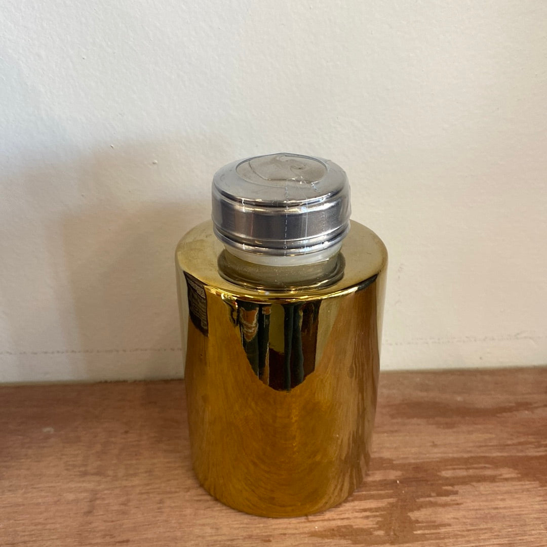 Porcelain Liquid Pump Bottle, 6 oz (Gold)
