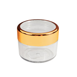 Clear Jar with See-through Gold Rim Cap, 18 mL