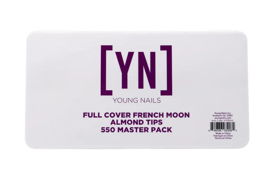 YN Full Cover French Moon Almond Nail Tips 550 Master Pack