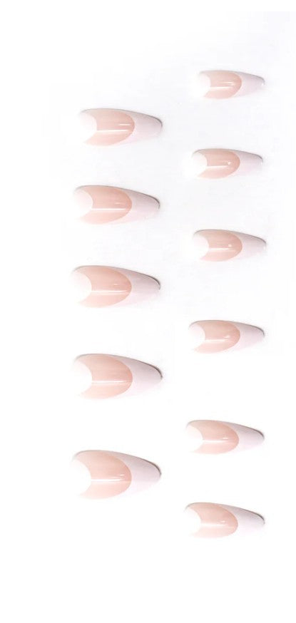 YN Full Cover French Moon Almond Nail Tips 550 Master Pack