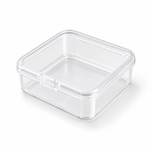 Clear Square Snap-Close Storage Container