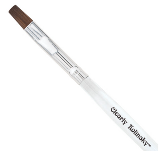 CND Clear Kolinsky Precision Square Gel Brush