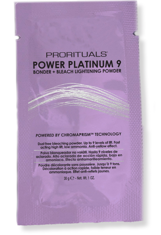 POWER PLATINUM 9 BONDER + BLEACH LIGHTENING POWDER 30g / 1oz Sample Sachet