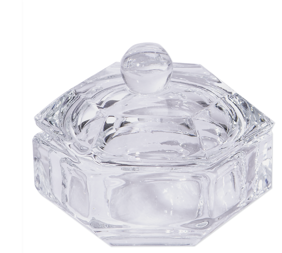 Deluxe Glass Jar with Lid, Hexagon, 12 mL