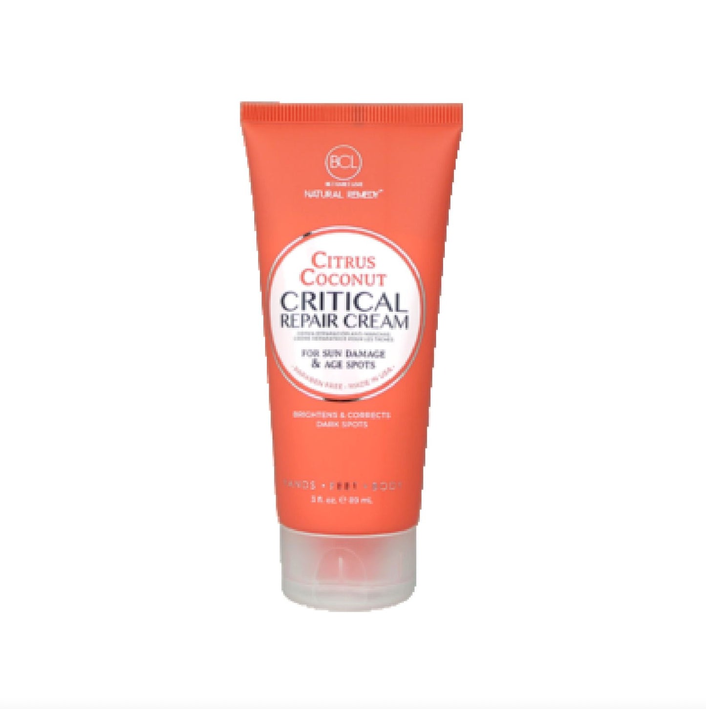 Natural Remedy Citrus Coconut Critical Repair Cream (3 Fl Oz)