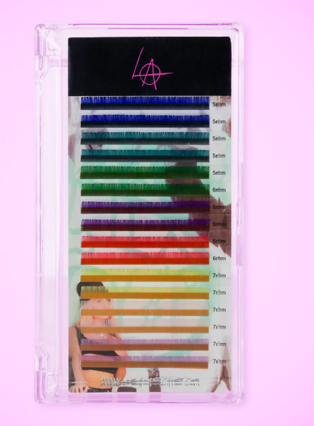 LASH ANARCHIST - COLORED (RAINBOW) - C CURL .07/9mm