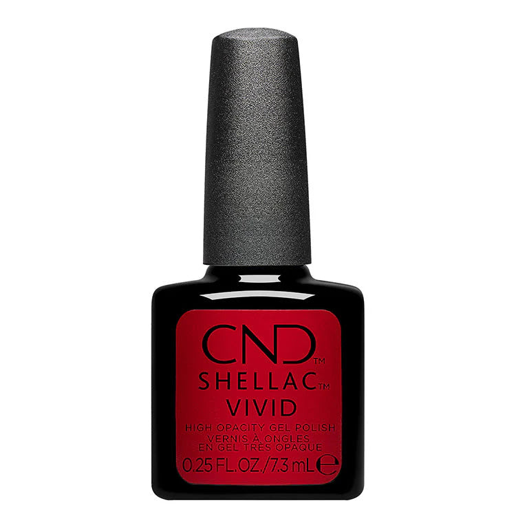 CND Shellac Vivid Red carpet