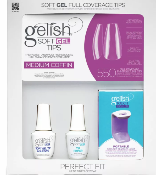 Gelish Soft Gel Kit Medium Coffin (550CT)
